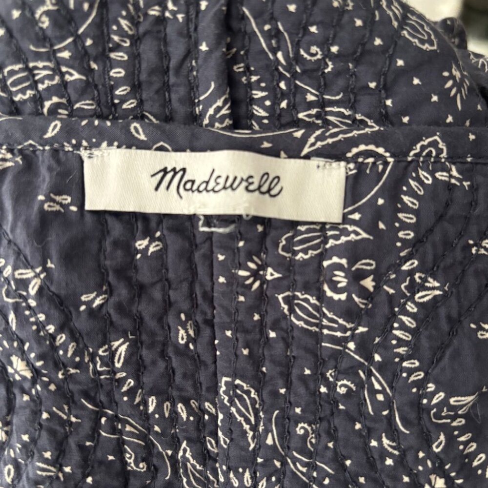 Madewell Women's Navy Crop Top - Picture 3 of 8